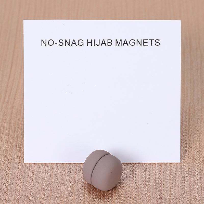 1 Pair Matte Magnet Hijab Pins Magnetic Brooch Headscarf Women Shawl Strong Magnetic Button Headscarf Accessories Mix Color