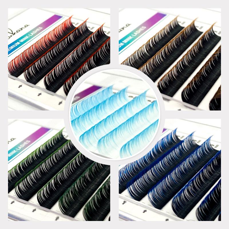 

NATUHANA Gradient Soft Blooming False Eyelashes - 12 Rows, Slim, Round Clusters, Bonus Gift for New Customers. 0.07D 8-14mm