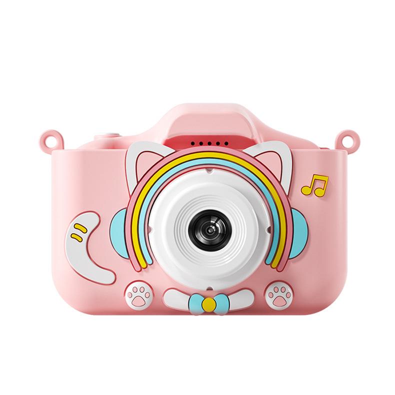 Children's Dual Lens Cartoon Digital Camera with Selfie, Video, Game, and Music Features