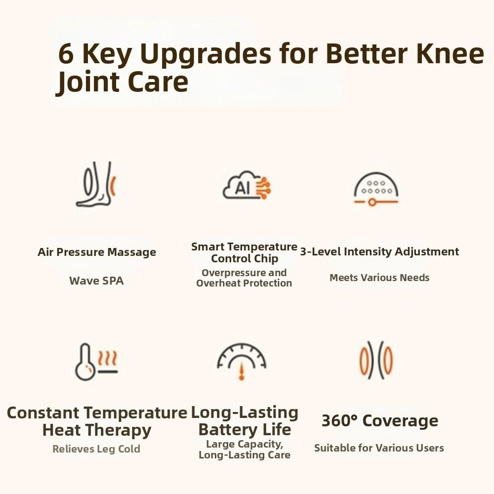 3-Mode Air Compression Leg Boots with Heat Air Wave Airbag Massager  The Elderly