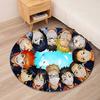 Haikyu Printed Round Rug Carpet Chair Rug Area Rug Entryway Doormats,for Office Chair Living Room Bedroom Kitchen Room.