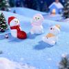 6Pcs Christmas Mini Snowman Ornaments Hand-painted Cute Xmas Hanging Decor for Tree Home Holiday Party Gift