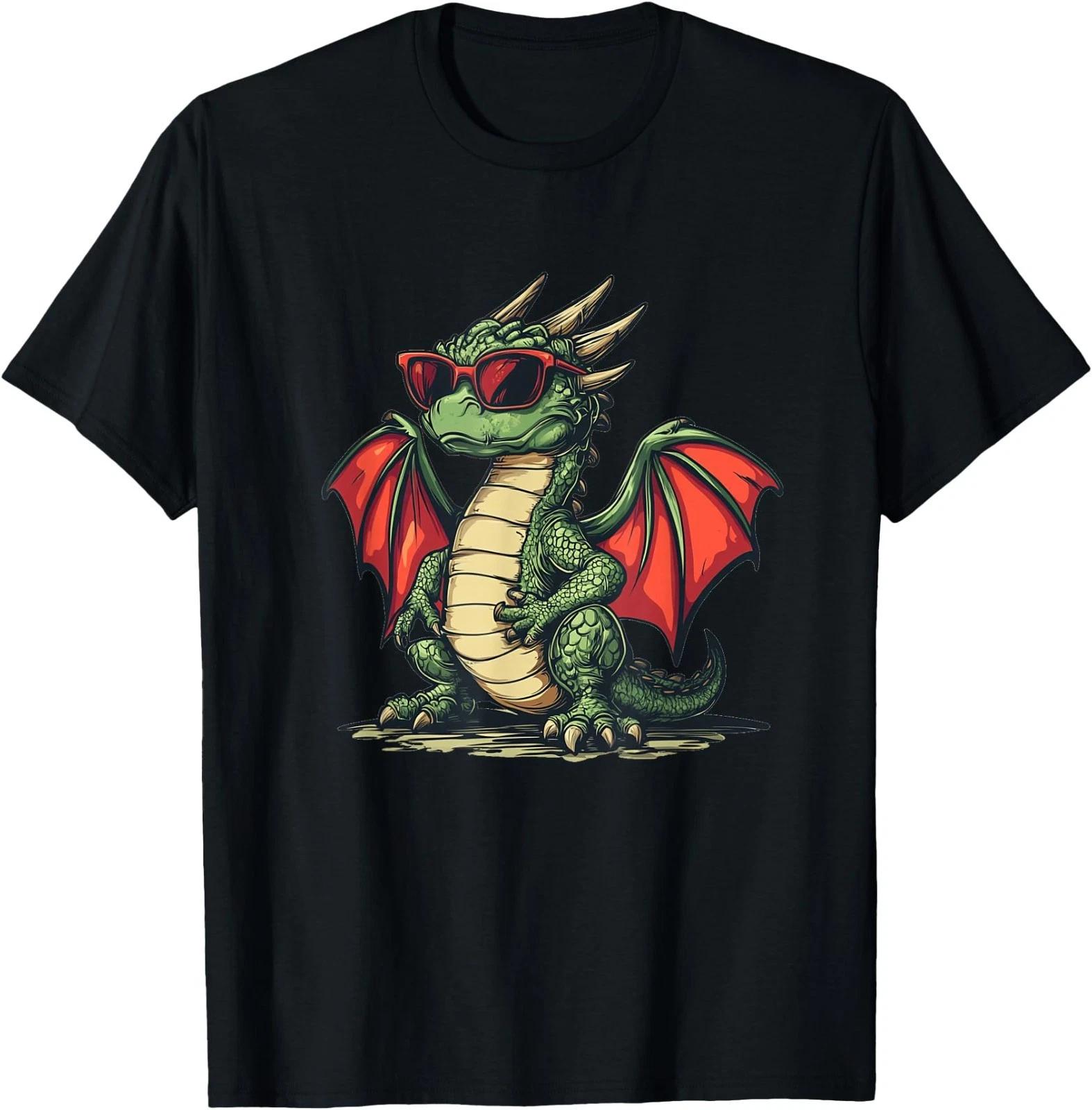 Epic Statement with This Dragon in Bold Shades T-Shirt S