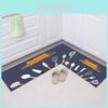 Abstract Art Kitchen Mat With Water Absorption And Antioil Nonslip Design For Home Use