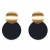 Round Sequin Dangle Earrings for Women Colorful Punk Metal Long Drop Earring Female Statement Bohemian Jewelry Gift