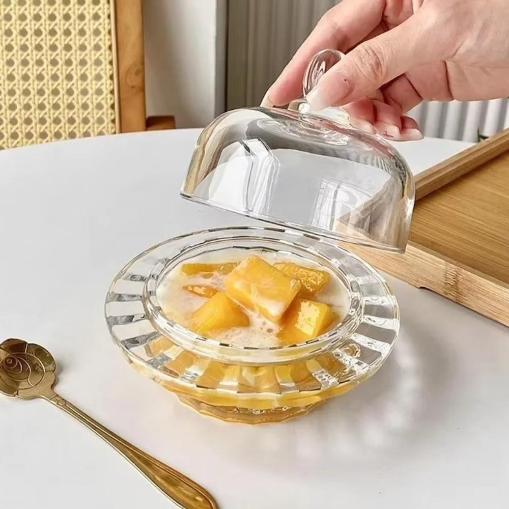 European-Style Dessert Bowl Exquisite Small Soup Bowl Multi-Purpose Tremella Glass Bowl Home Use