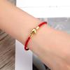 Fashion Women Gold Plated Lover Bracelet Bangle Leather Chain With Love STAINLESS STEEL Clasp Pan Bracelet Bead Charms Bracelet