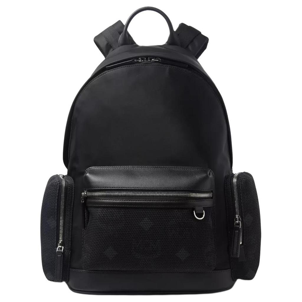 MCM Classic Design Recycled Nylon Backpack Medium Women Backpacks Black MMKFSVE06BK001