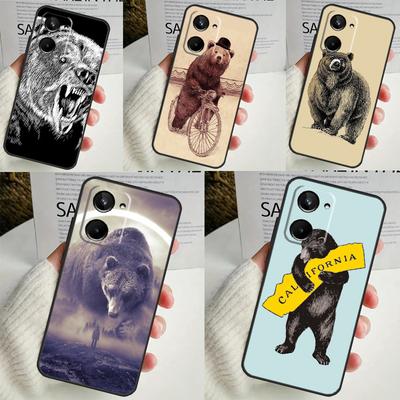 Cartoon Grizzly Bär Fall Für Realme C67 C55 C53 C51 C35 C33 C31 C30 C25s C21Y GT Neo 5 GT5 9 10 11 12 Pro Plus
