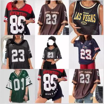 Oversize Jersey Refreshing Hollow Street Spice Girl Style Top Y2K Women's Clothing