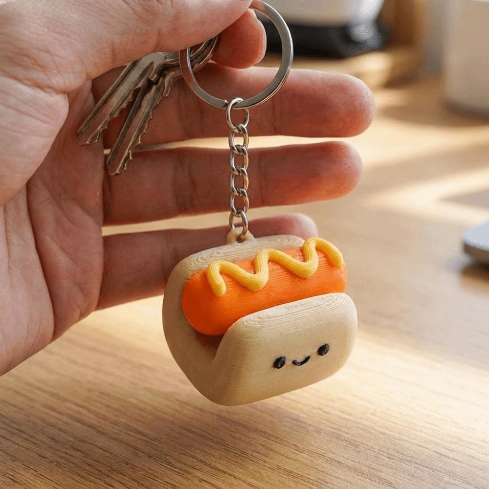 Portable Click Press Toy 3D Printing Keychain Pendant Fun Cartoon Decor  Busy Work
