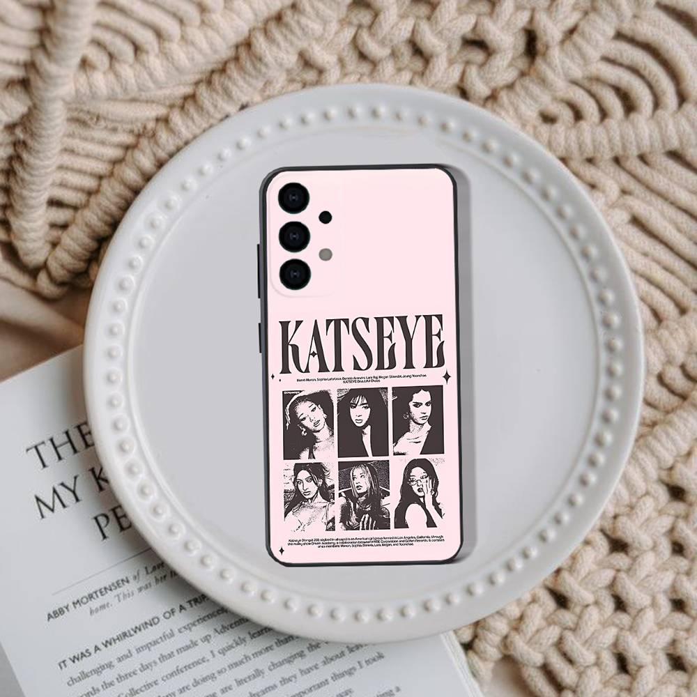 Phone Case For Samsung Galaxy A73,31,32,72,41,53,52,71,22,5G,Note,J7,8,9 K-KATSEYES Music Group Soft Black Cover