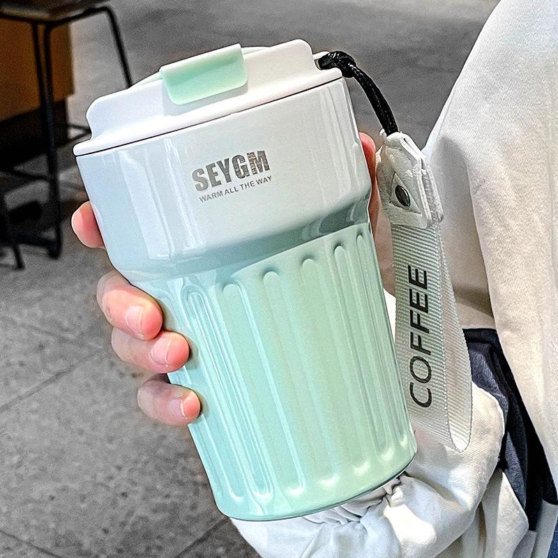 400ML Stainless Steel Coffee Thermos Bottle Thermal Mug Leakproof Vacuum Flasks Coffee Cup Outdoor Portable Drink Travel Mug