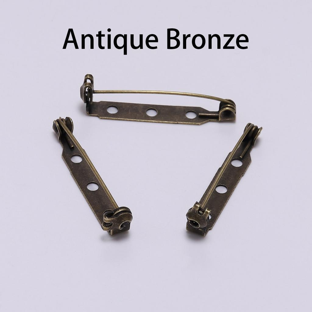 20-50pcs 20 25 32 38mm Brooch Clip Base Pin Blank Safe Lock Brooch Pin Base Badge Holder For DIY Jewelry Making Finding Supplies