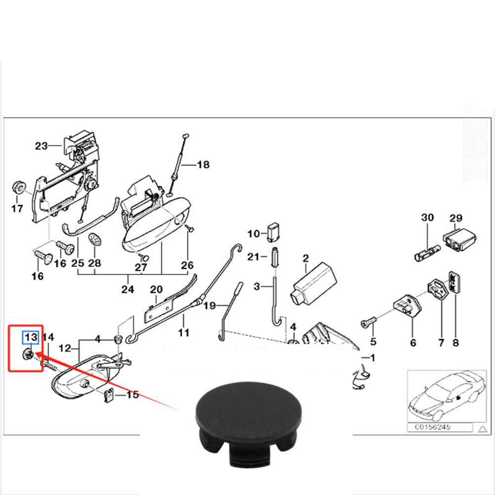 ABS Material Interior Door Handle Cap Single Cap Package Non-deformation Feature Door Handle Screw Cover For BMW
