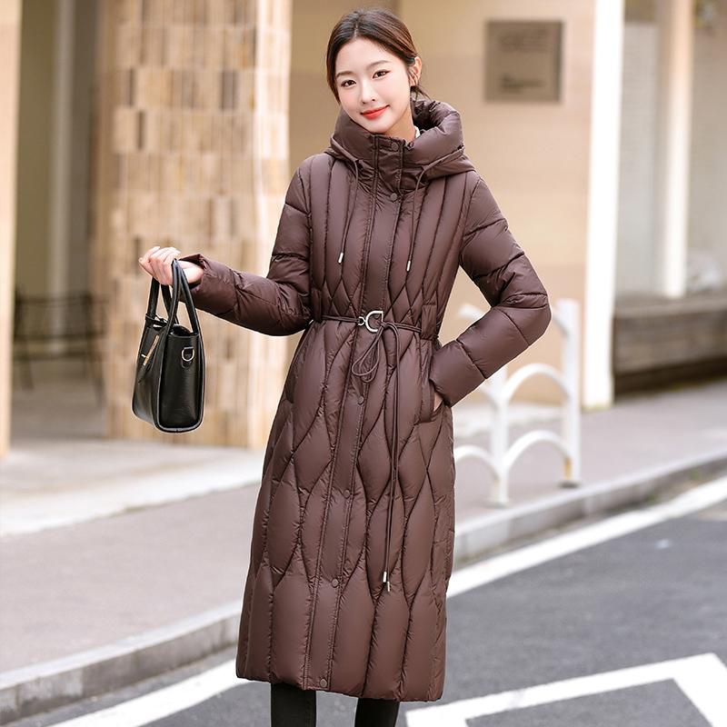 Autumn Winter Thicken Warm Parka Women Casual Solid Color Big Pocket Slim Long Jackets Outwear