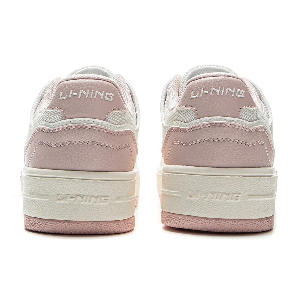 Li Ning Cheese Slip Resistant, Abrasion Resistant, Lightweight Low Top Skateboard Shoes Women's Mist White AGCV098-2