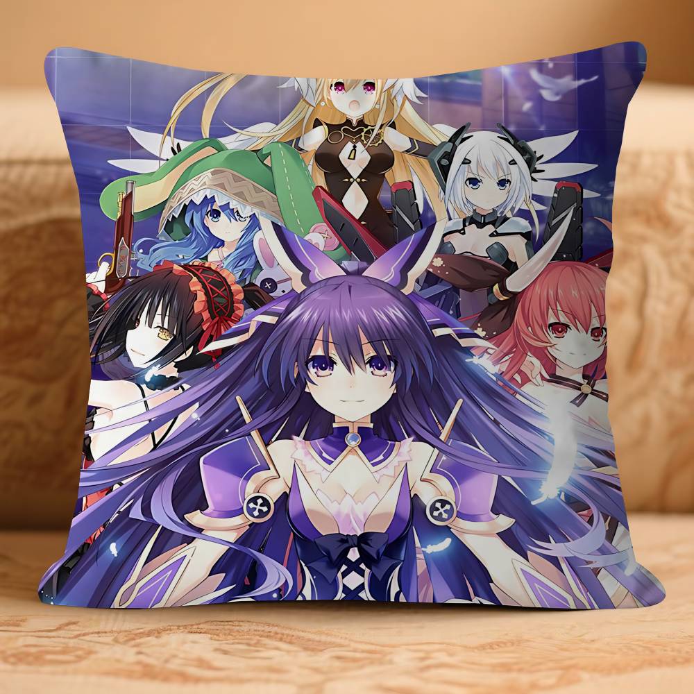 Anime D-DATE-A-LIVES Kudde Gåvor Hemmakontor Möbler Sovrum Soffa Bil Kuddfodral Fodral 45x45cm