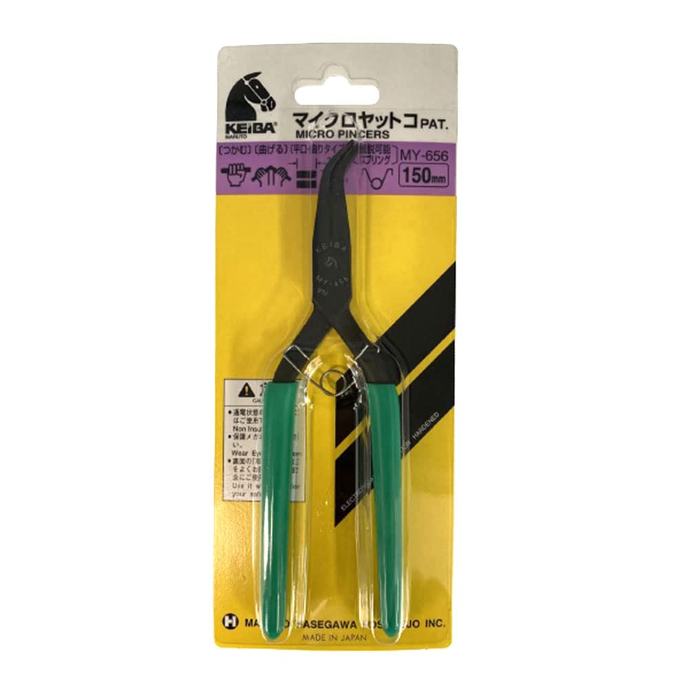 Keiba Micro Bent Pliers, Flat-Nose, Type, 150mm, MY-656