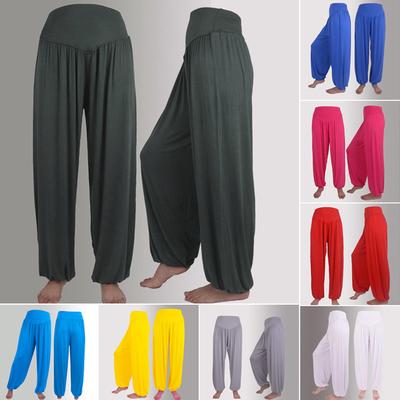 Plus Size Womens Elastic Loose Casual Modal Cotton Soft Yoga Sports Dance Harem Pants