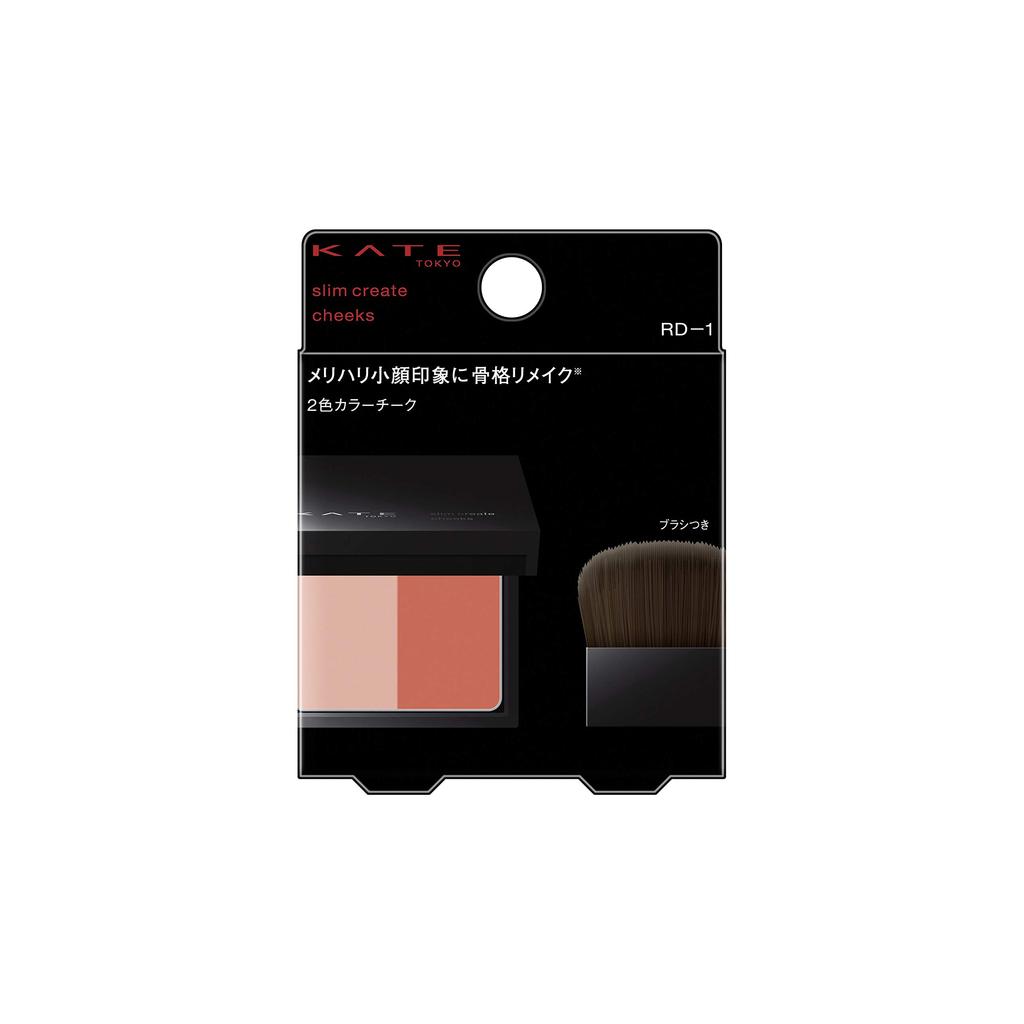 KATE Slim Create Cheeks RD-1 Red Shade 6.4g - Contouring Blush for Sculpted Look
