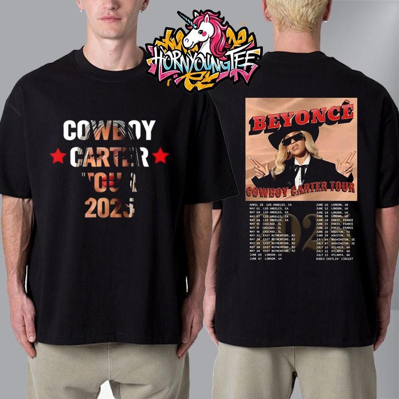 

Beyoncé Cowboy Carter Tour 2025 T-Shirt Unisex Fan Gift Two Sides S-5XL Unisex T-Shirt S