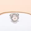 New Fashion   Accessories Pearl Earrings And Necklace Bridal Jewelry For Women Adjustable Ring Size