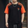 2026 Men's Plus Size Patchwork Short Sleeve Summer Casual Suit - Round Neck Sports Shorts Two-Piece Set