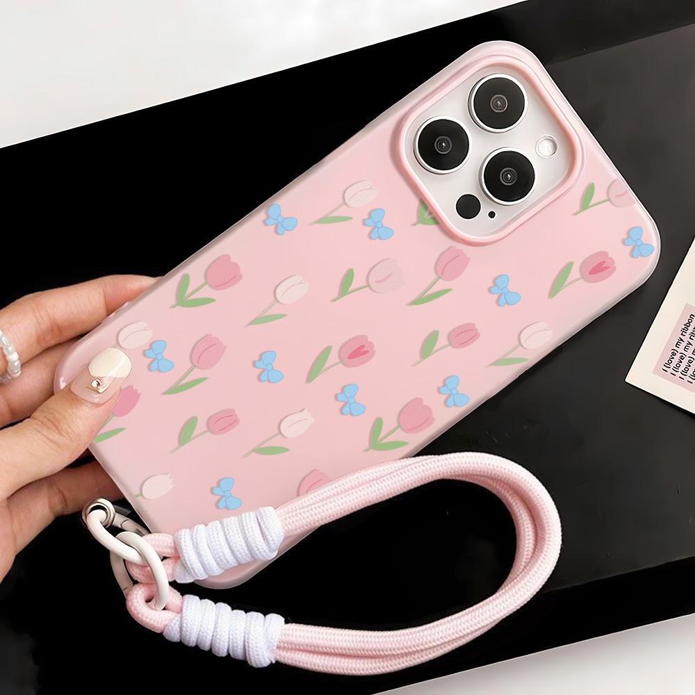 Malovaný kryt na telefon pro iPhone 15 11 13 14 pro 15 16 Pro Max 12 13 16 Pro Roztomilý Módní Vtipný Kryt na telefon se šňůrkou Nejnovější Doporučení Top prodeje