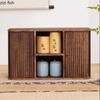 Solid Wood Storage Box Creative Display Rack Tea Cup Storage Rack Storages Cabinet Home Dustproof Rolling Shutter Door Shelf