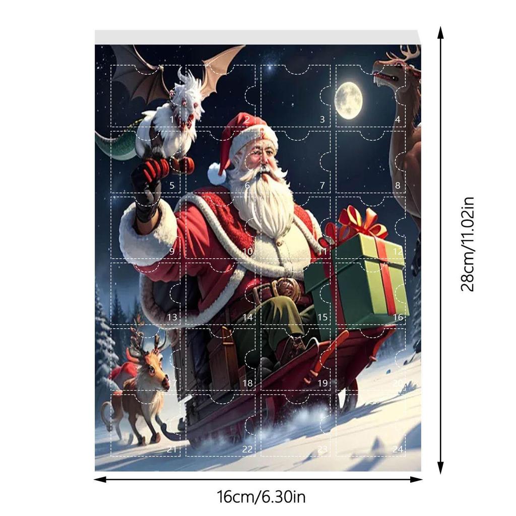 New Christmas Advent Countdown Blind Box: 24 Days of Christmas Tree Ornaments with Dinosaur Pendants