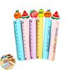 6/12 Piezas Bolígrafo de Gel de Frutas de Dibujos Animados con Regla 0.5MM Escritura Suave Secado Rápido Surtidos Bolígrafo Multifuncional Papelería Escolar Regalos para Estudiantes
