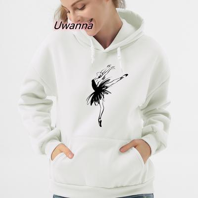 Fashion Aesthetic Ballet Dancer Hoodies Women Printed Vintage Graphic 90s Sweatshirt Hoodie Streetwear Hoody Women Tops Clothes