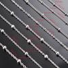 Wholesale 10pcs/lot Width 1.5mm 2mm Tiny Beaded Chain Stainless Steel Link Chain for Necklaces Bracelets Foot Jewelry