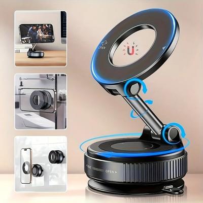 New 360° Rotating Magnetic Mobile Phone Holder Vacuum Suction Cup Car Magnetic Holder Car Navigation Car Supplies