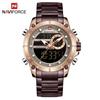 Naviforce 9163 New Fashion Men's Wristwatch Waterproof Dual Display Luxury Digital Quartz Watches for Relogio Masculino Relojes