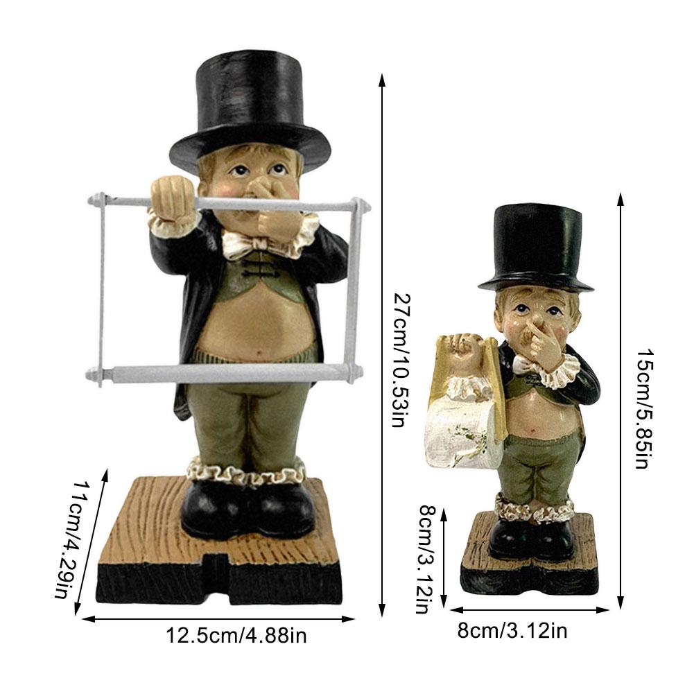 Gentleman Tissue Holder Modern Bathroom Paper Towel Holder Tissue Dispenser Napkin Figure Home M1E0