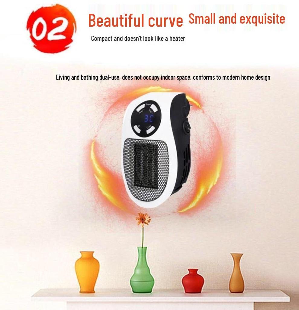 Compact Mini Heater with Remote Control for Home and Office