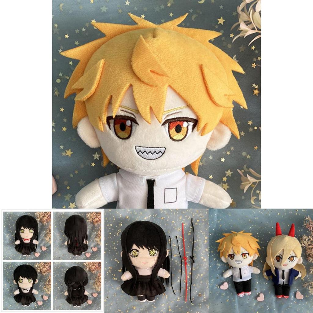 Chainsaw Man Plush Toy Denji Power Mitaka Asa Soft Stuffed Doll 7.8in Perfect Anime Gift For Kids