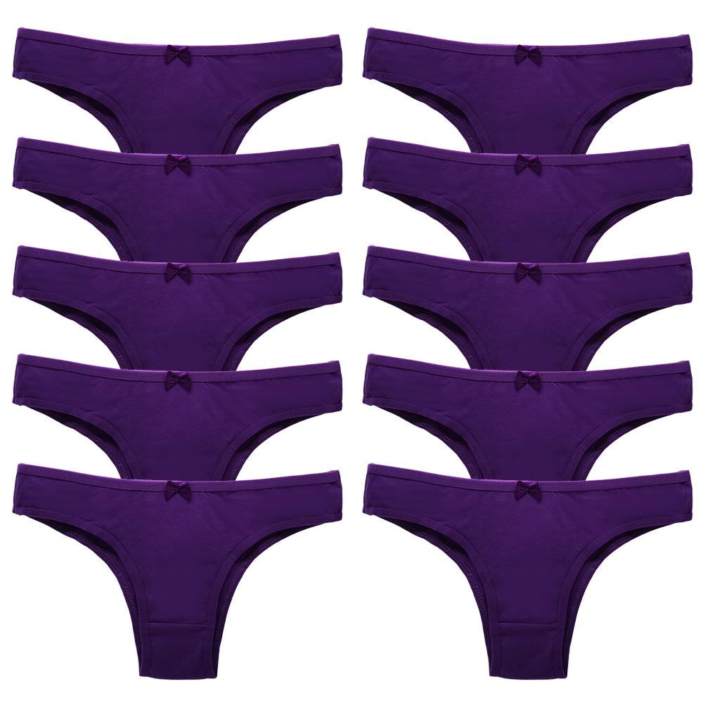 Panties for Woman Cotton Sexy Underwear Ladies Bikini Girls Briefs Soft Knickers Low Waist Intimates Lingerie  10Pcs/set
