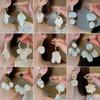 White pearl shell fringed earrings fashionable and elegant temperament earrings French light luxury high-end earrings women