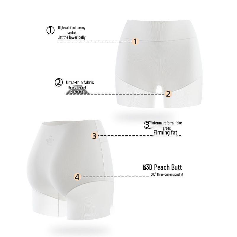 Pantalones Cortos de Seguridad de Seda de Hielo de Cintura Alta para Control de Abdomen de Mujer 2025: Sin costuras, Transpirable y Anti-Exposición