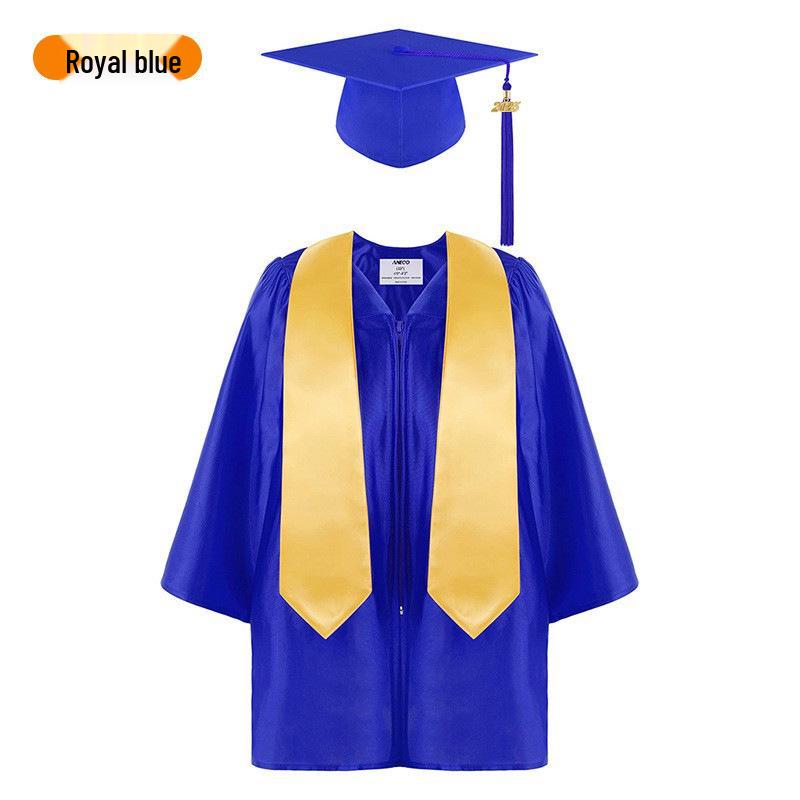 European & American Children's Graduation Gown: Knitted Kindergarten & Elementary School Set for Performances