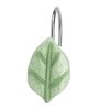 12 Pcs Leaf Shower Curtain Hooks Shower Curtain Hangers Heavy Duty Metal Shower Curtain Rings for Bathroom Decoration