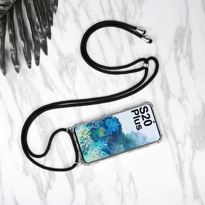 Coque avec Collier Cordon - Samsung - S20 Plus - Souple - Anti-Rayure - Vert Nuit