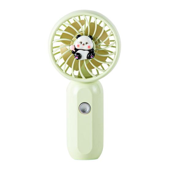 

Handheld Fan Cartoon Panda Design Mini Portable USB Rechargeable Fan with Hanging Buckle Lightweight Quiet Motor Multiple Wind Speeds Cooling Fan A