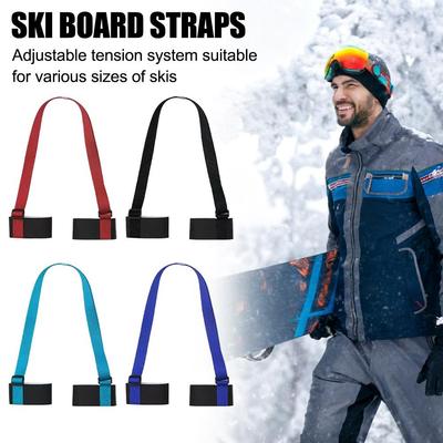 Ski Bindings Portable Double Board Snowboard Fixed Strap Sled Straps Adjustable Sled Bindings Hanging Kit Ski Accessories