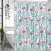 Cartoon Flamingo Shower Curtain, Bathroom Decorative Shower Curtain, Waterproof Shower Curtain With Hooks