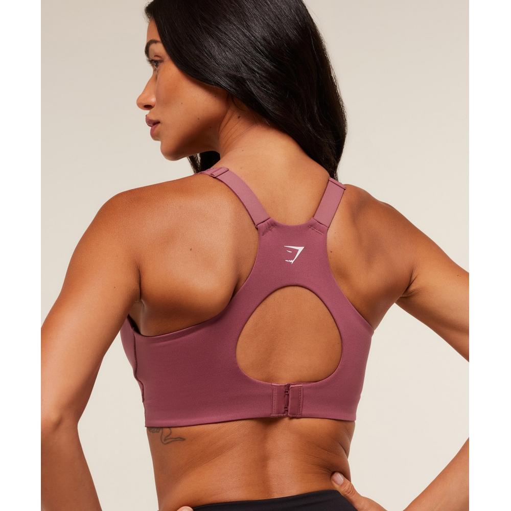 Gymshark High Support V Neck Sports Bra Reset Pink B3b3l Kc2j