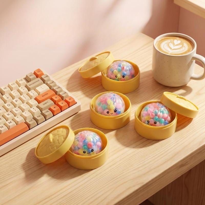 Realistic Steamed Bun Squeeze Toys, Colorful Steamed Bun Squeeze Toys Cute, Kids' Item Party Favor Stress Relief Toys